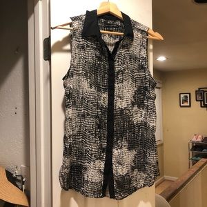 Banana Republic Collared Sleeveless Blouse